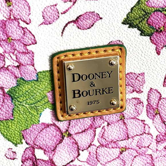 Dooney & Bourke Pink Hydrangea Satchel Bag - Picture 11 of 17